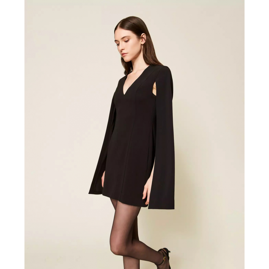 Robe mini 'Crêpe Cape' pour Femmes