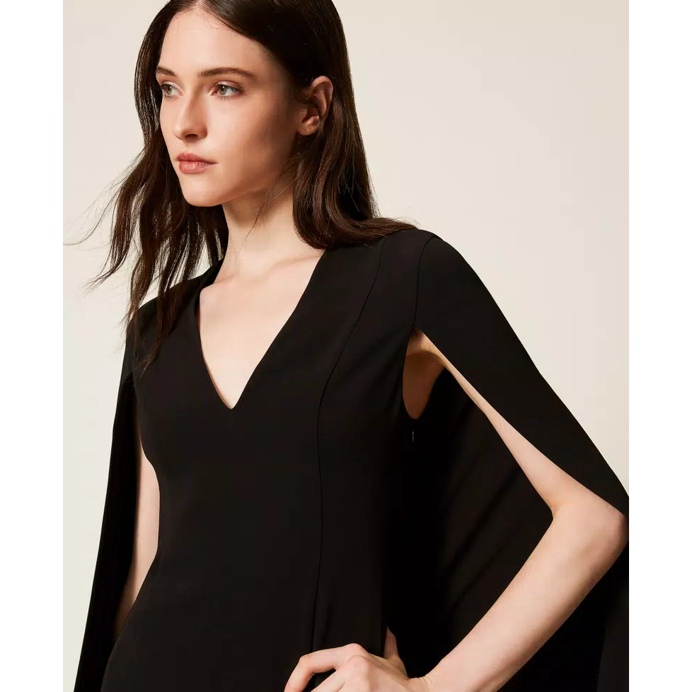 Robe mini 'Crêpe Cape' pour Femmes