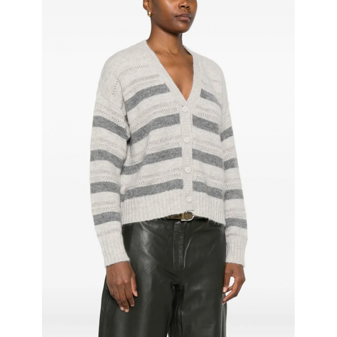 'Striped' Strickjacke für Damen