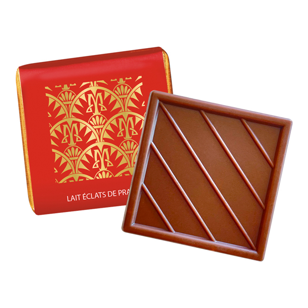 Red Metal Pencil Case 4G | 12 Milk Chocolate Squares