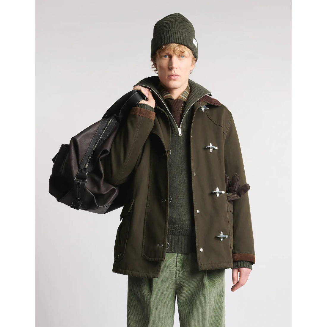 Veste 'Toggle-Fastening Corduroy-Collar' pour Hommes