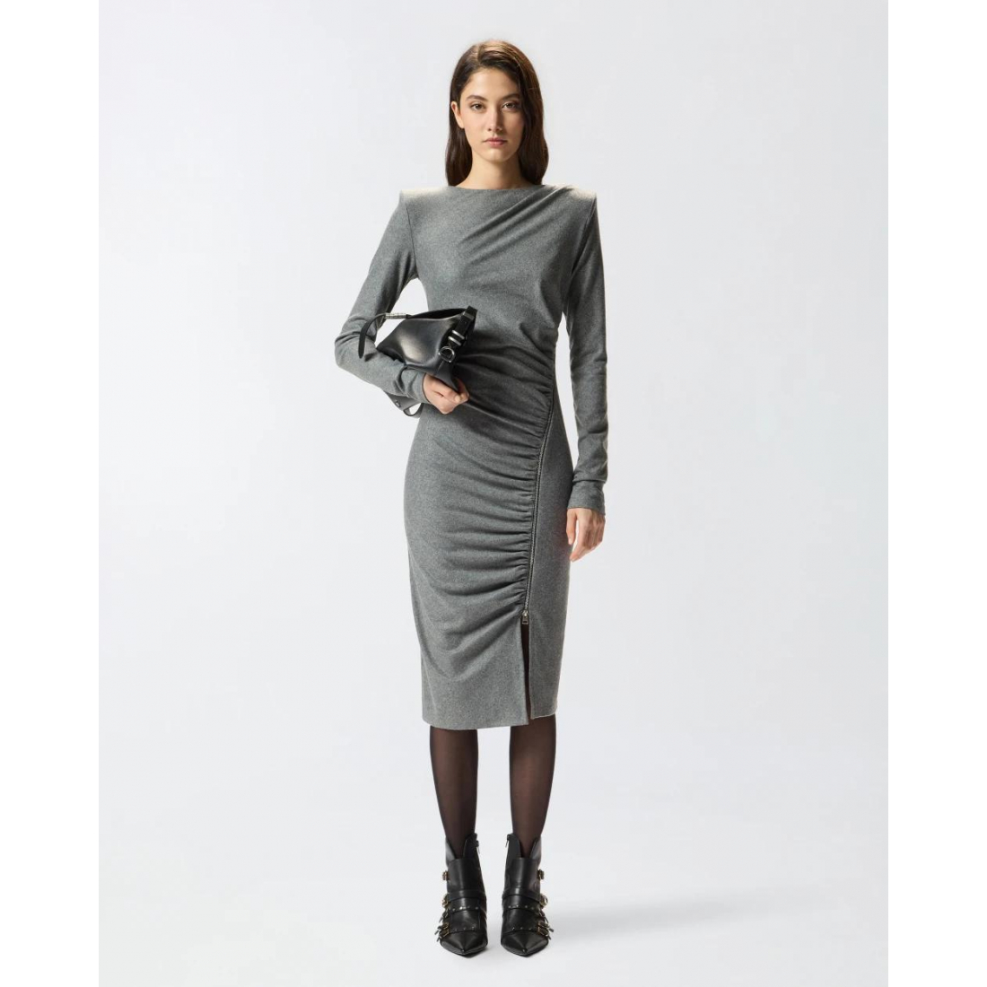 Women's 'Long-Sleeve Ruched' Midi Dress