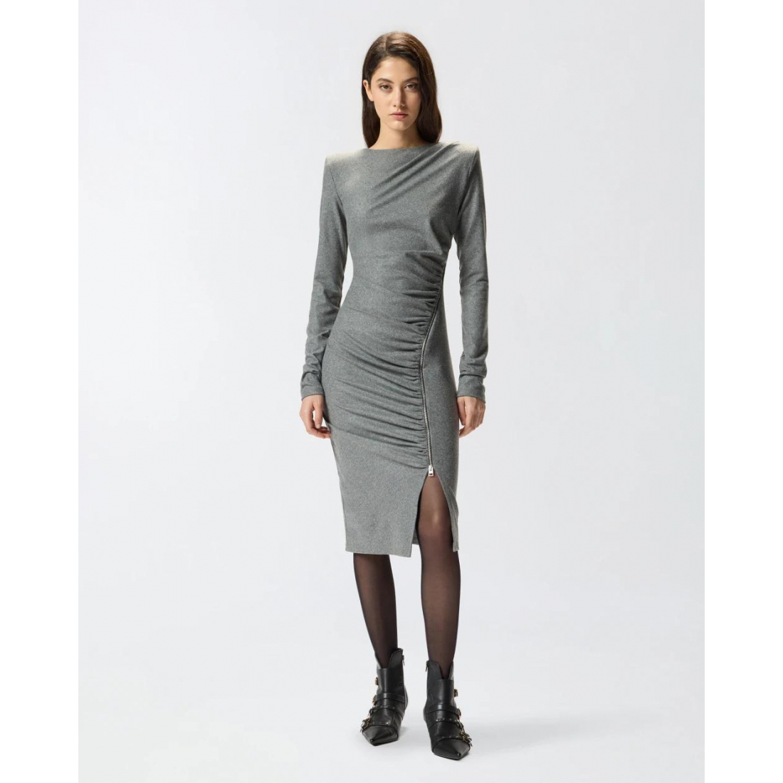 Women's 'Long-Sleeve Ruched' Midi Dress