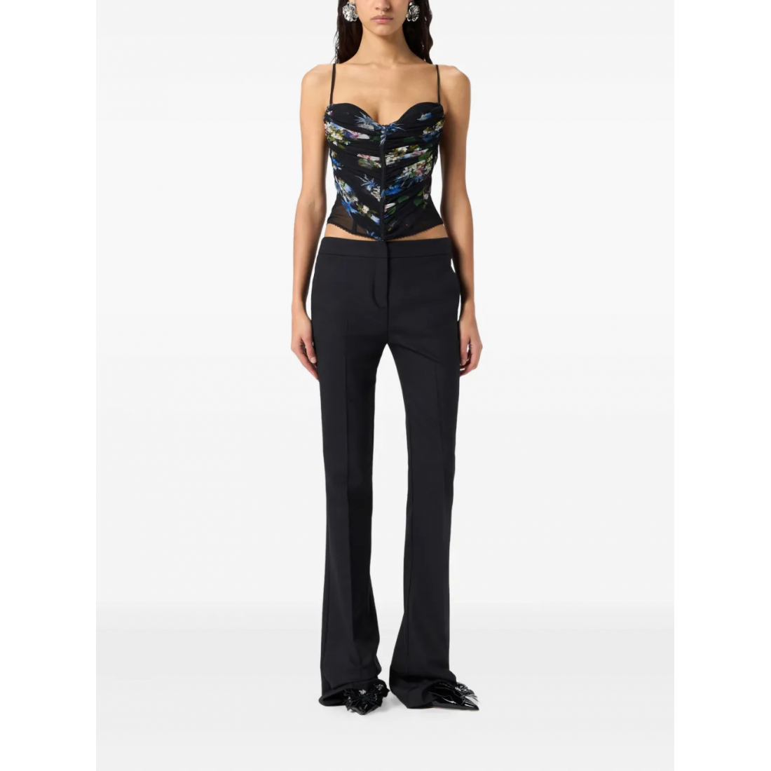 Top 'Floral-Print Ruched' pour Femmes