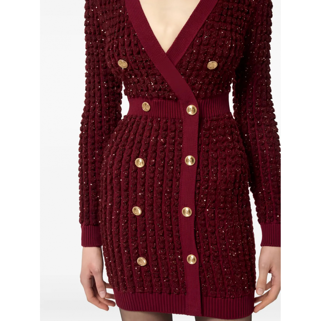 Women's 'Bouclé-Knit Sequin-Embellished' Mini Dress