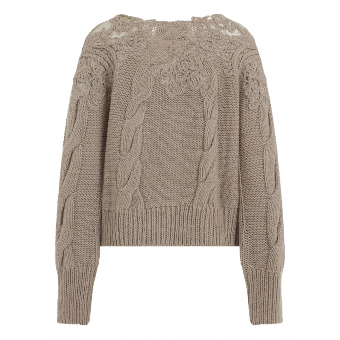 Women's 'Lace-Insert Cable-Knit' Sweater