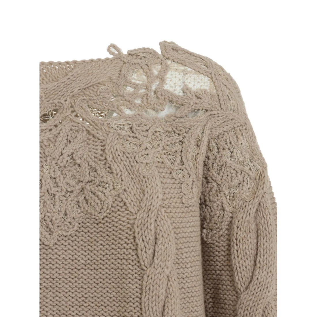 Women's 'Lace-Insert Cable-Knit' Sweater