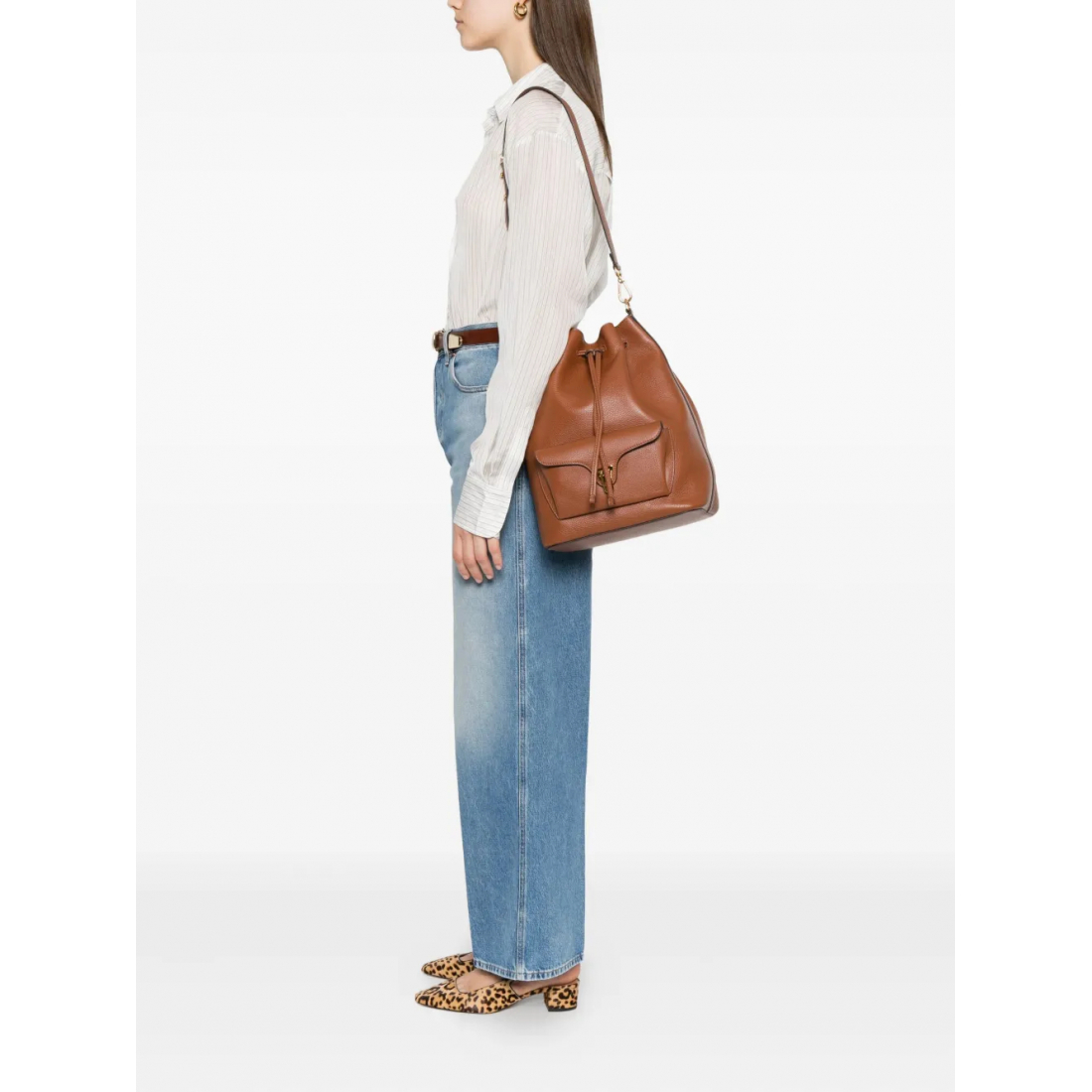 Women's 'Medium Beat Generation Drawstring' Bucket Bag