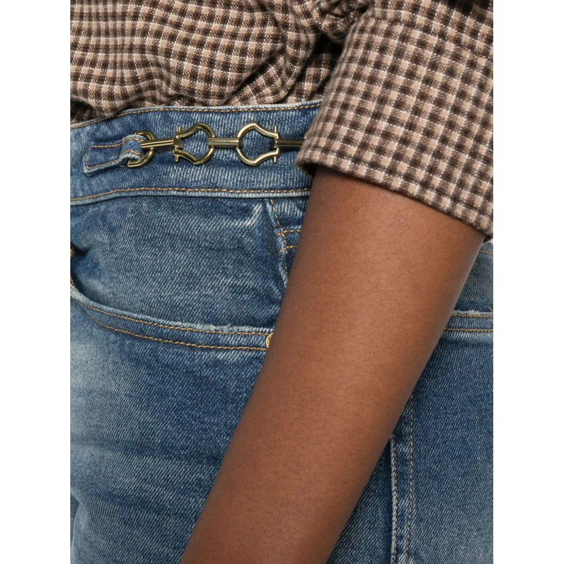 'Buckle-Embellished' Jeans für Damen