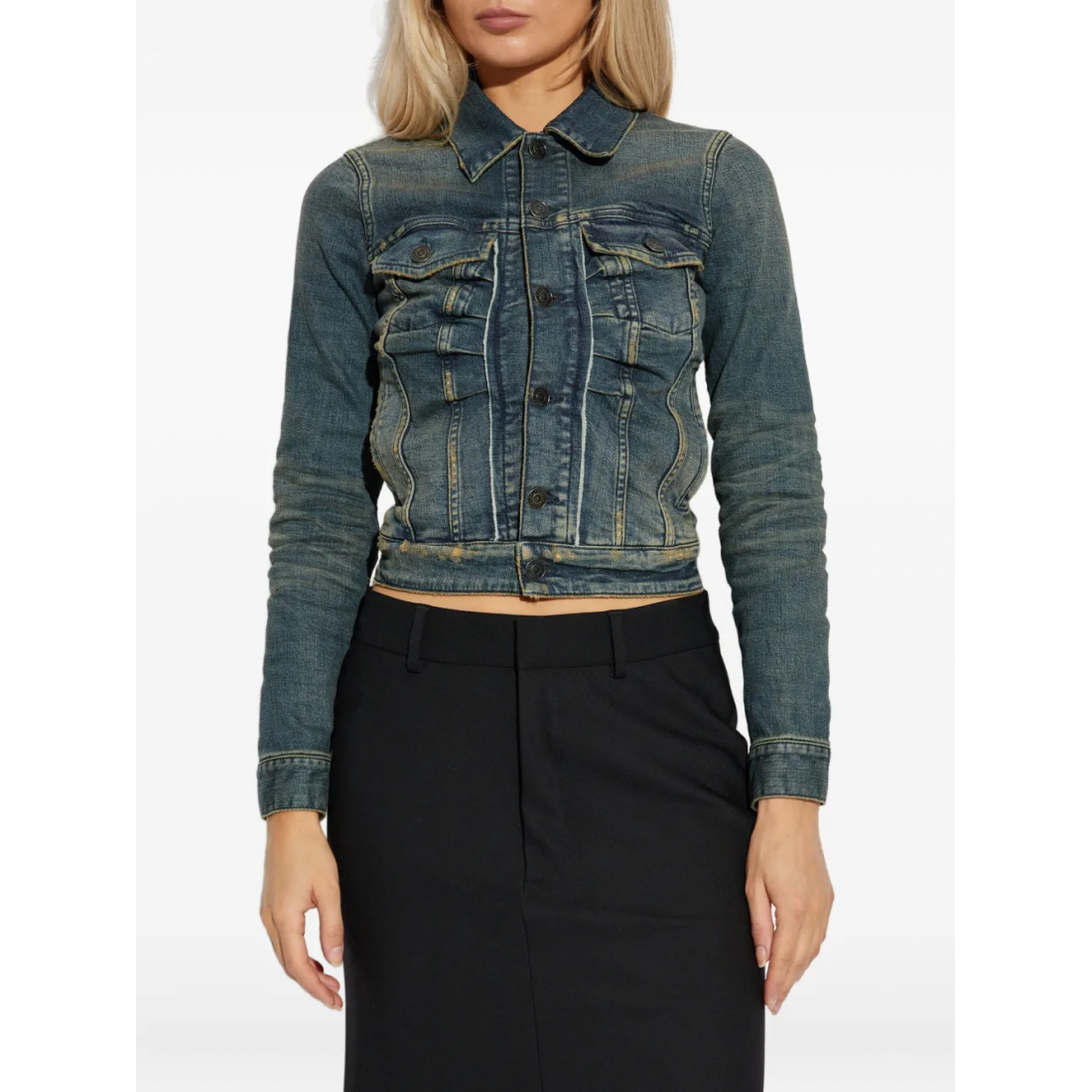 Veste en jeans 'Button-Fastening' pour Femmes
