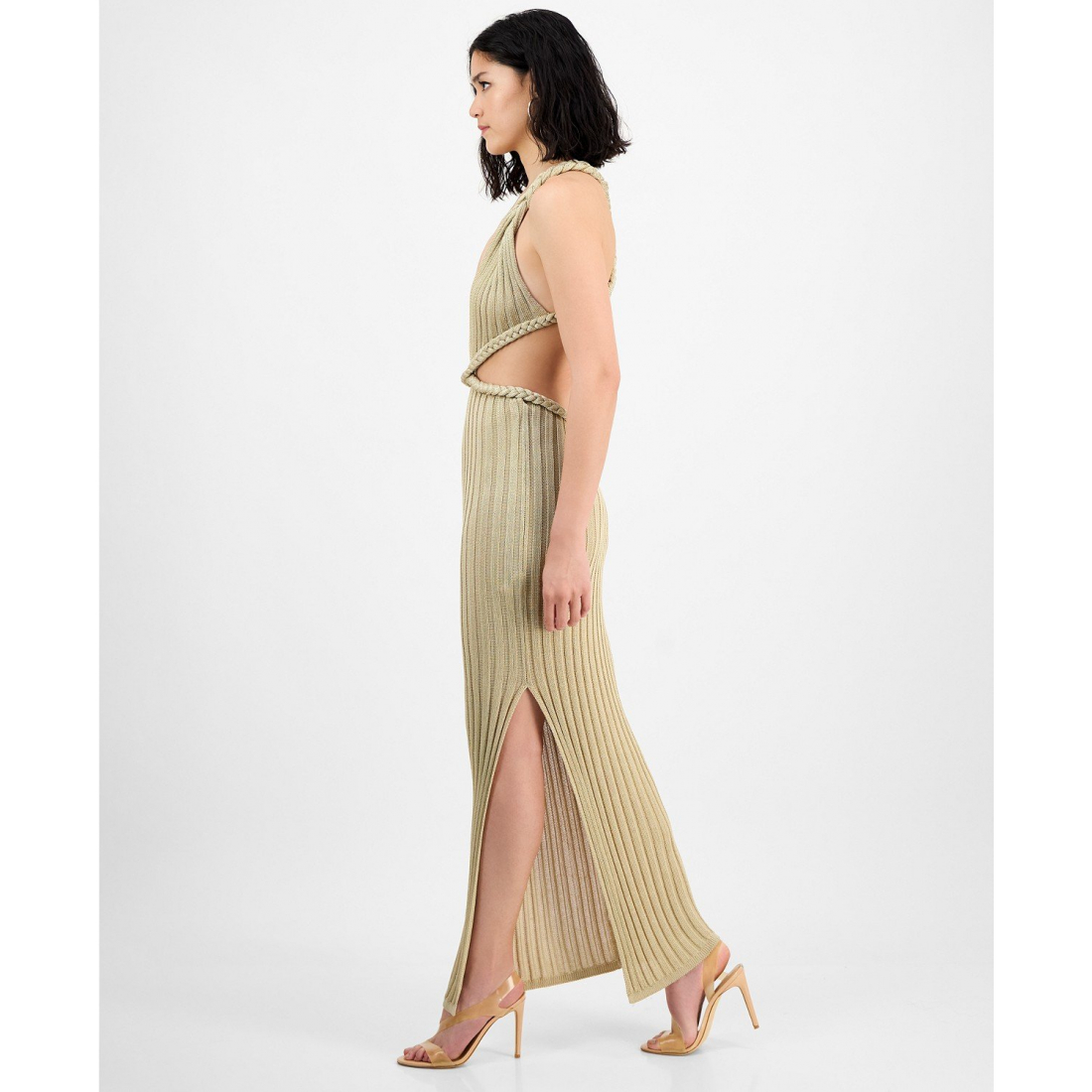 Robe sans manches 'Surplice Ribbed Knit' pour Femmes