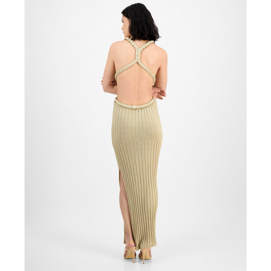 Robe sans manches 'Surplice Ribbed Knit' pour Femmes