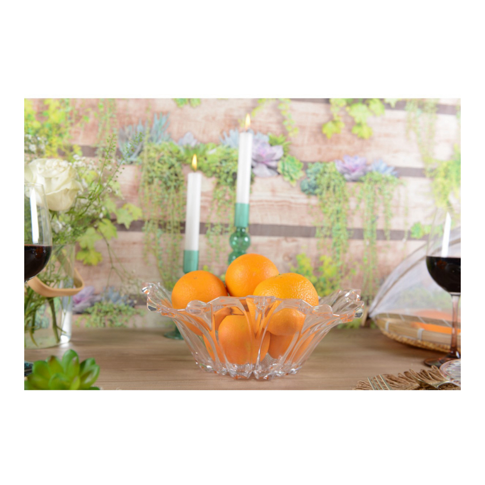 Acrylic Flower-Shaped Fruit Bowl 29.2x29.3x10.7cm