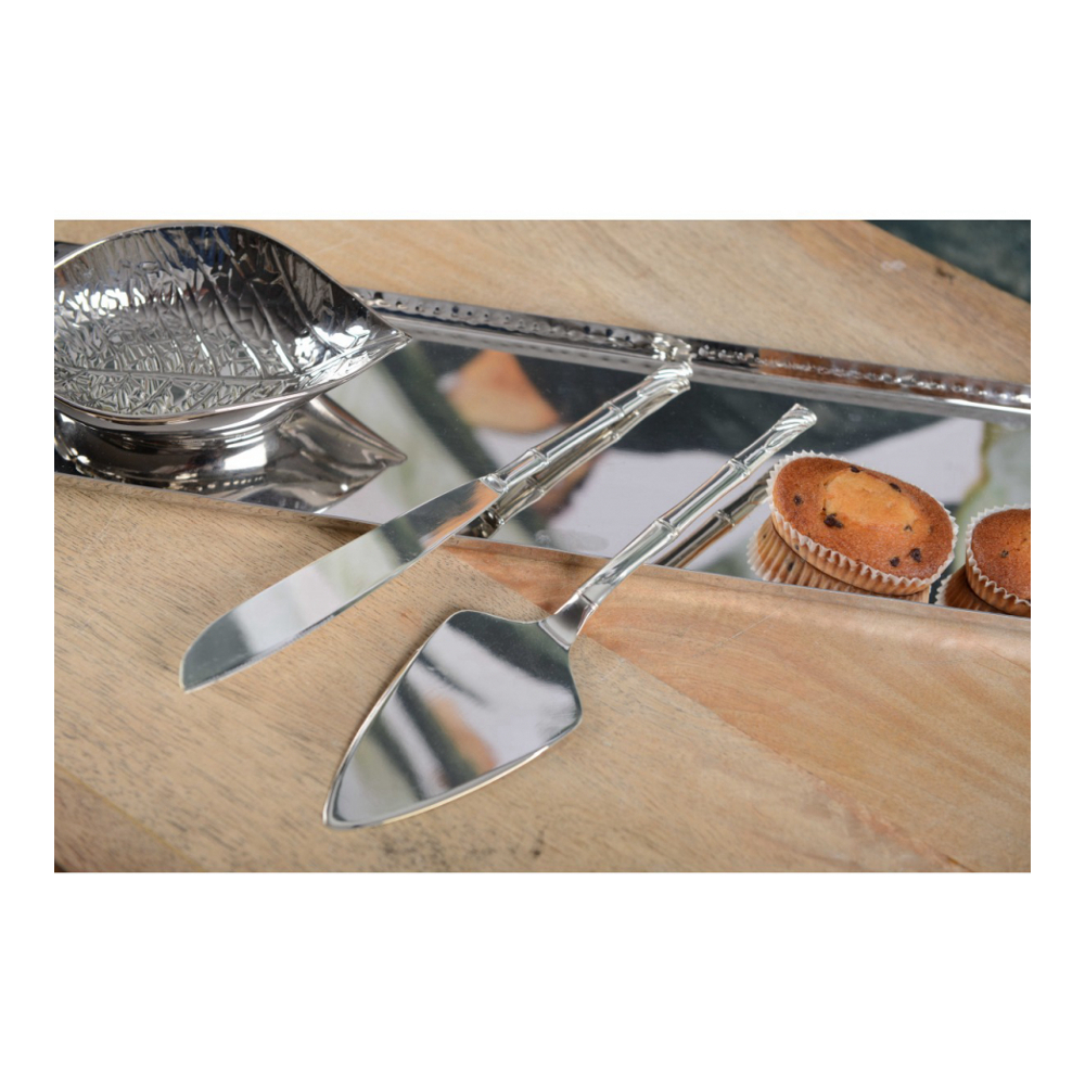 Silver Cake Server And Knife