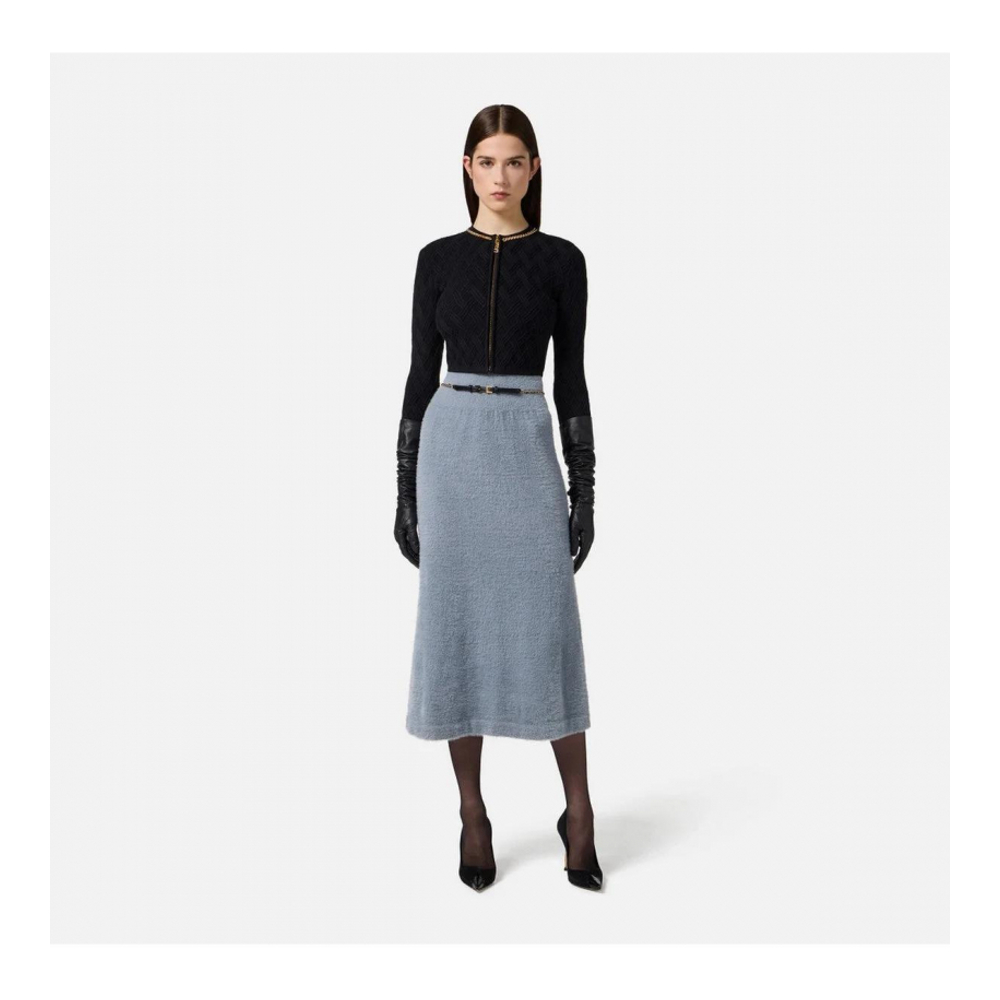 Cardigan 'Chain-Trim Diamond-Pattern' pour Femmes