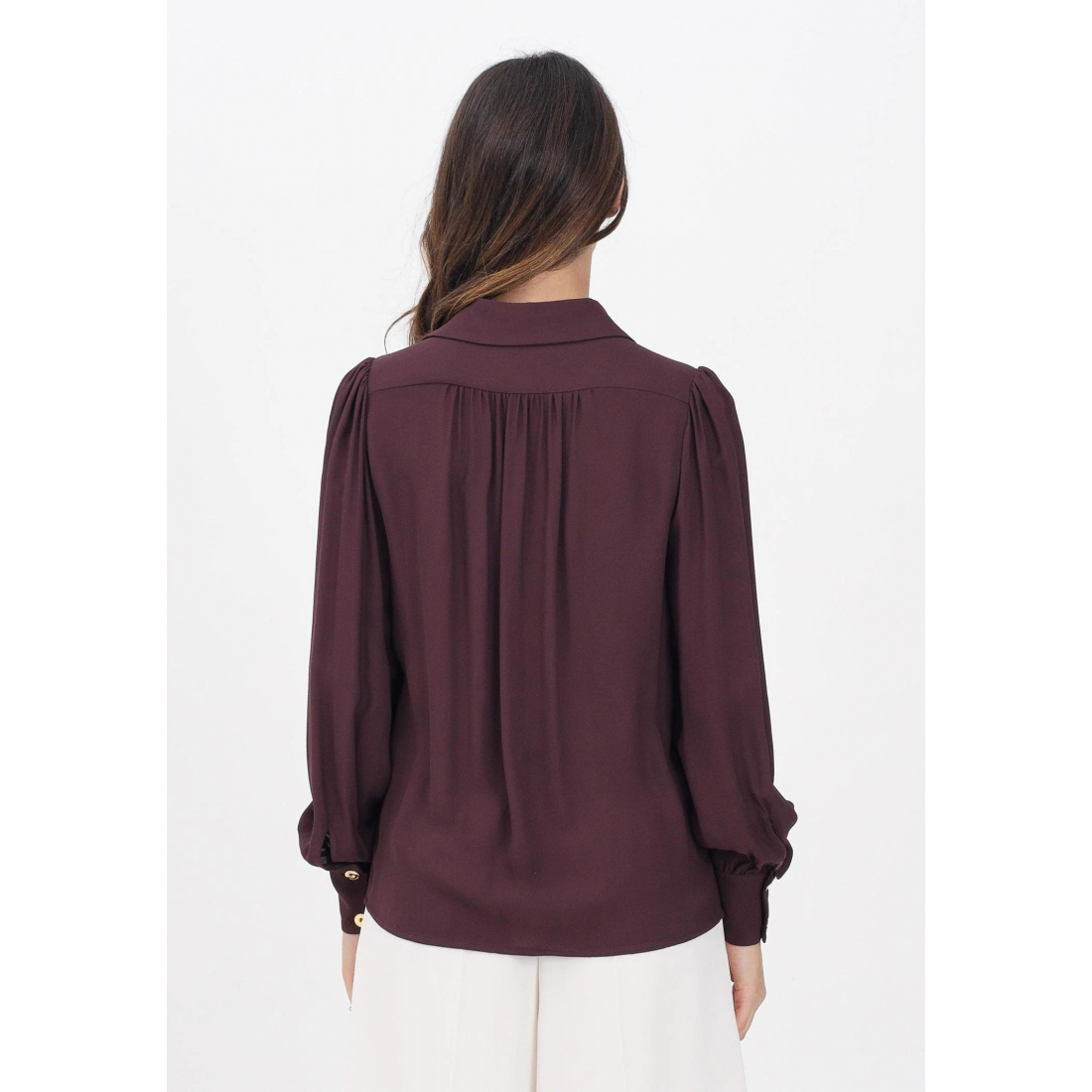 Blouse à manches longues 'Pleated-Collar' pour Femmes