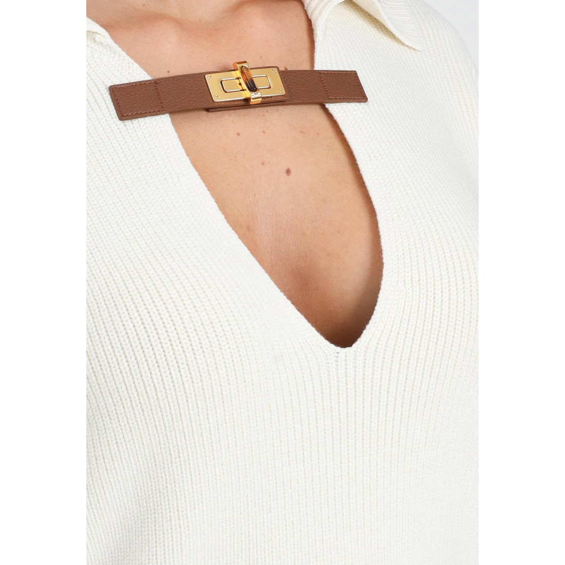 Women's 'Collar-Buckle' Sweater