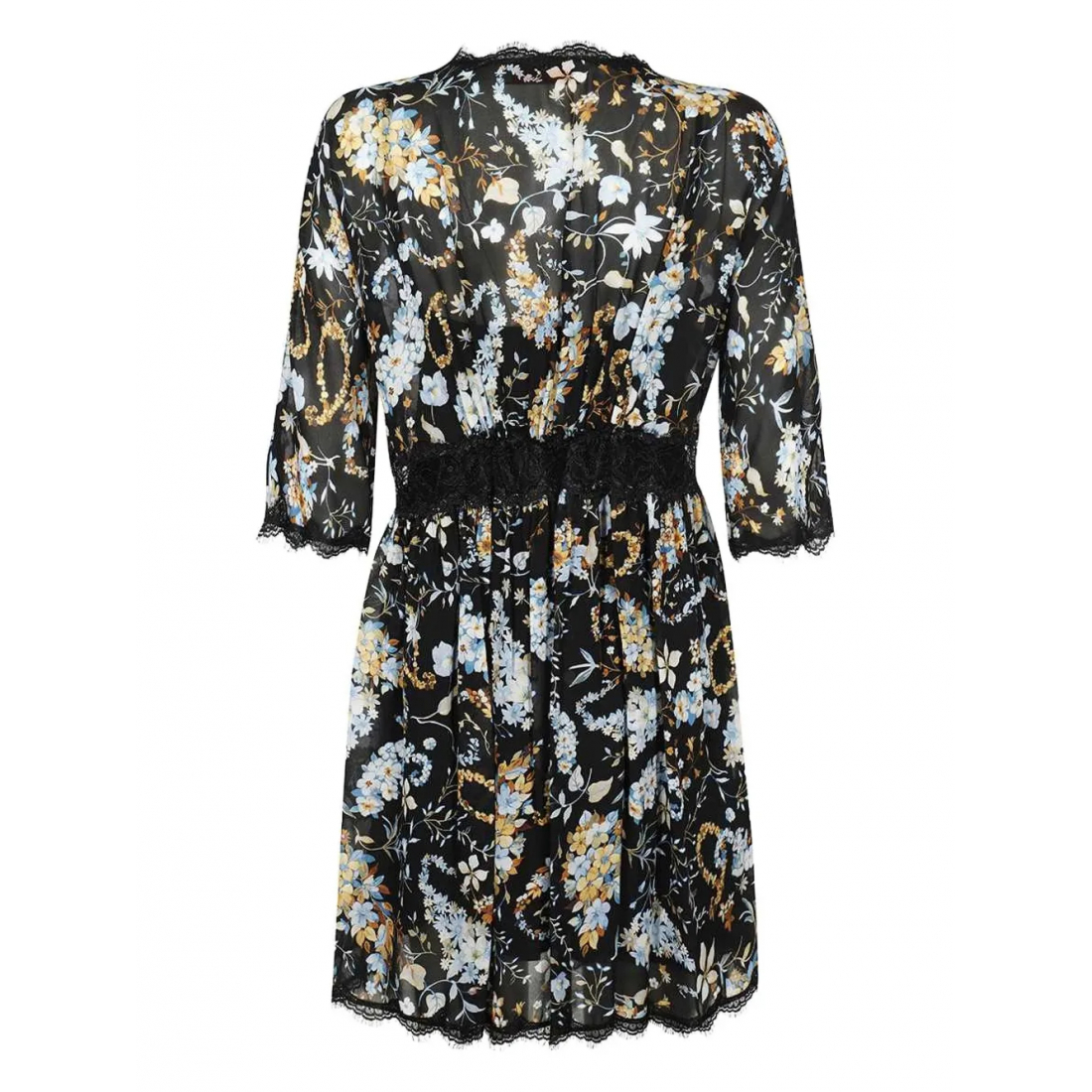 Robe mini 'Floral Lace-Trimmed' pour Femmes