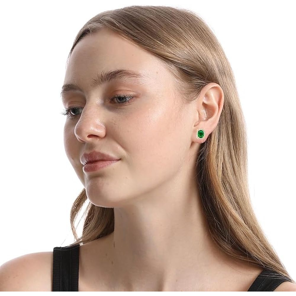 Boucles d'oreilles 'Emerald Cut  Stud' pour Femmes