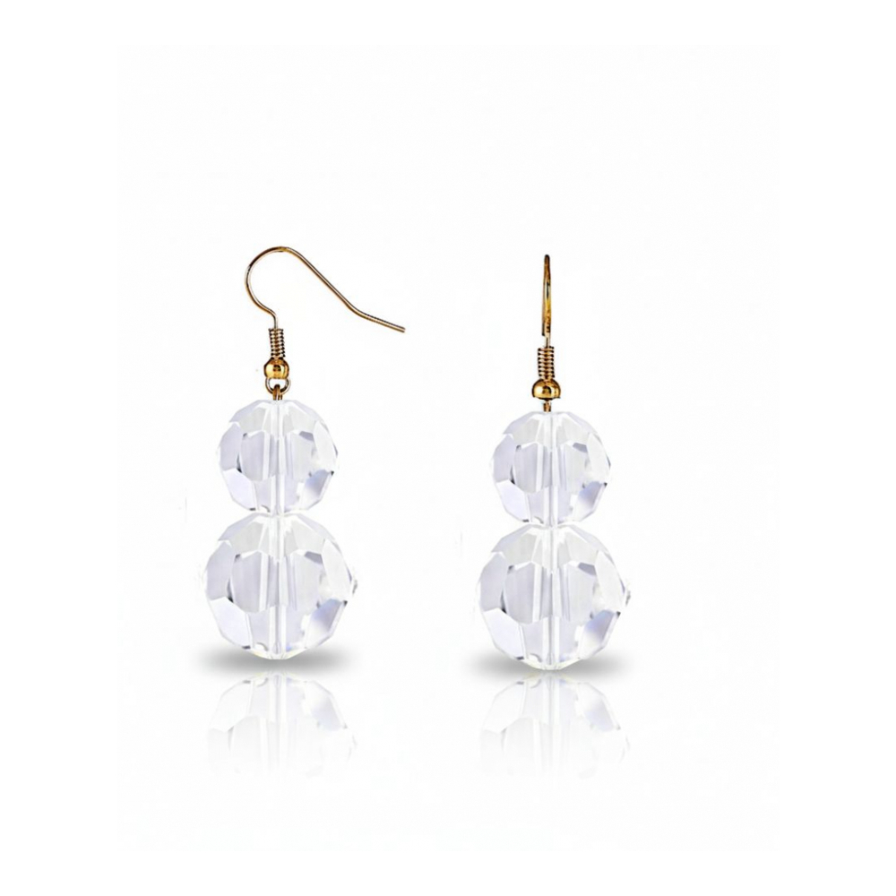 Boucles d'oreilles 'Double Crystal Drop' pour Femmes