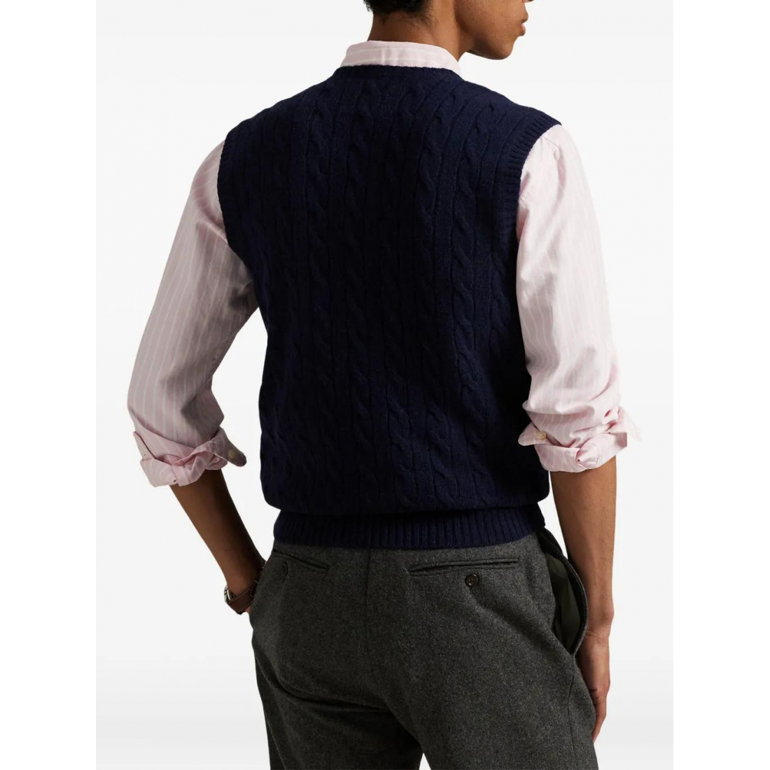 Pull sans manches 'Cable-Knit' pour Hommes