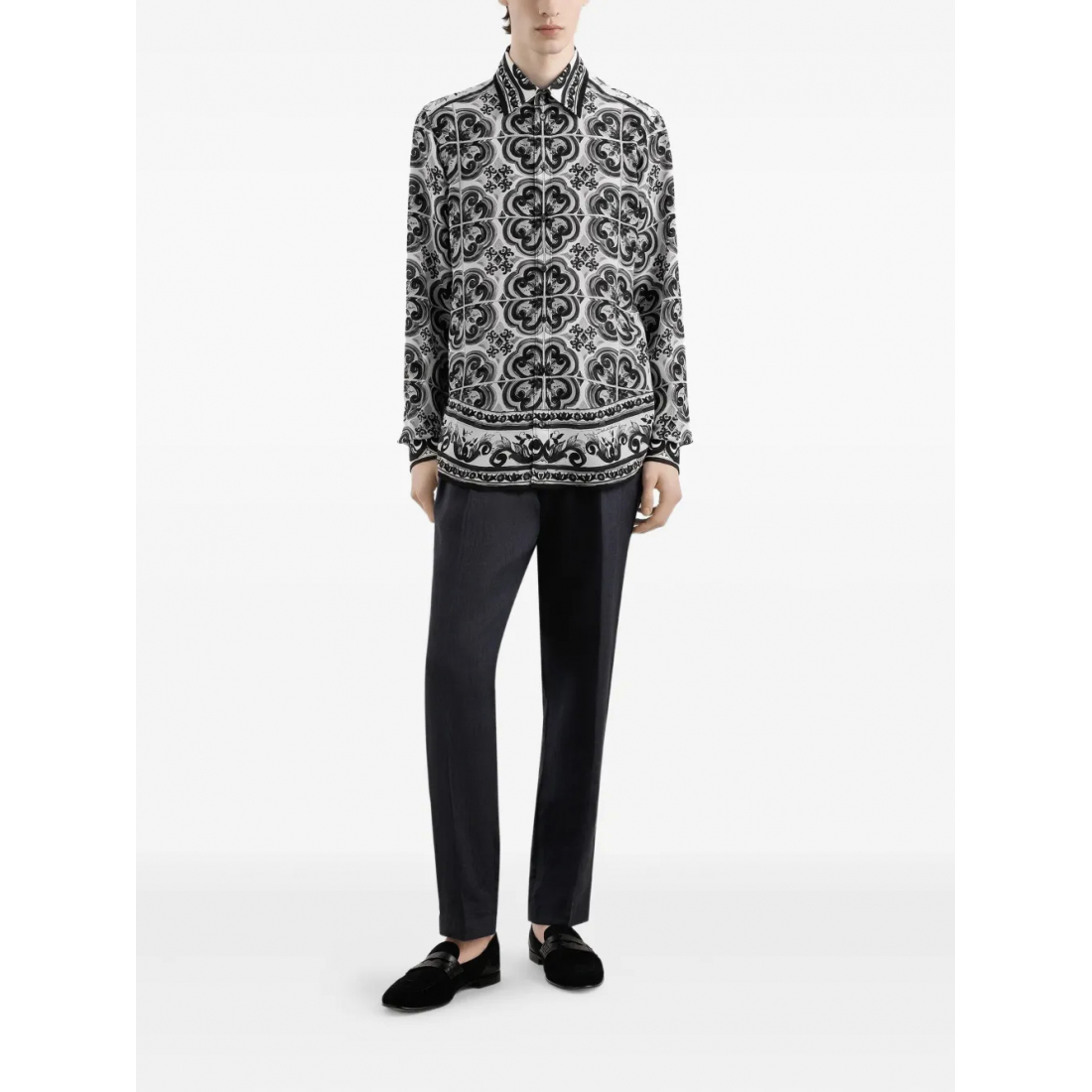 Men's 'Majolica-Print Button-Up' Shirt