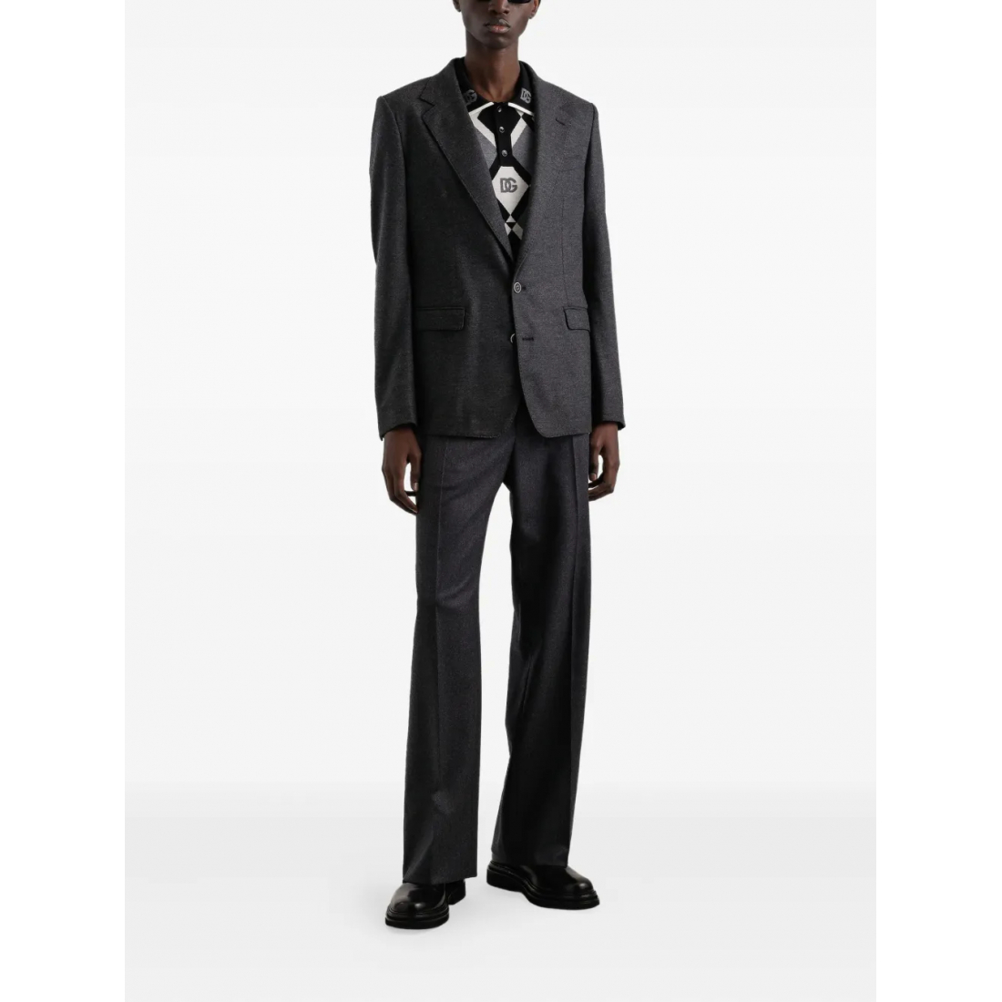 Men's 'Diamond-Pattern' Polo Shirt