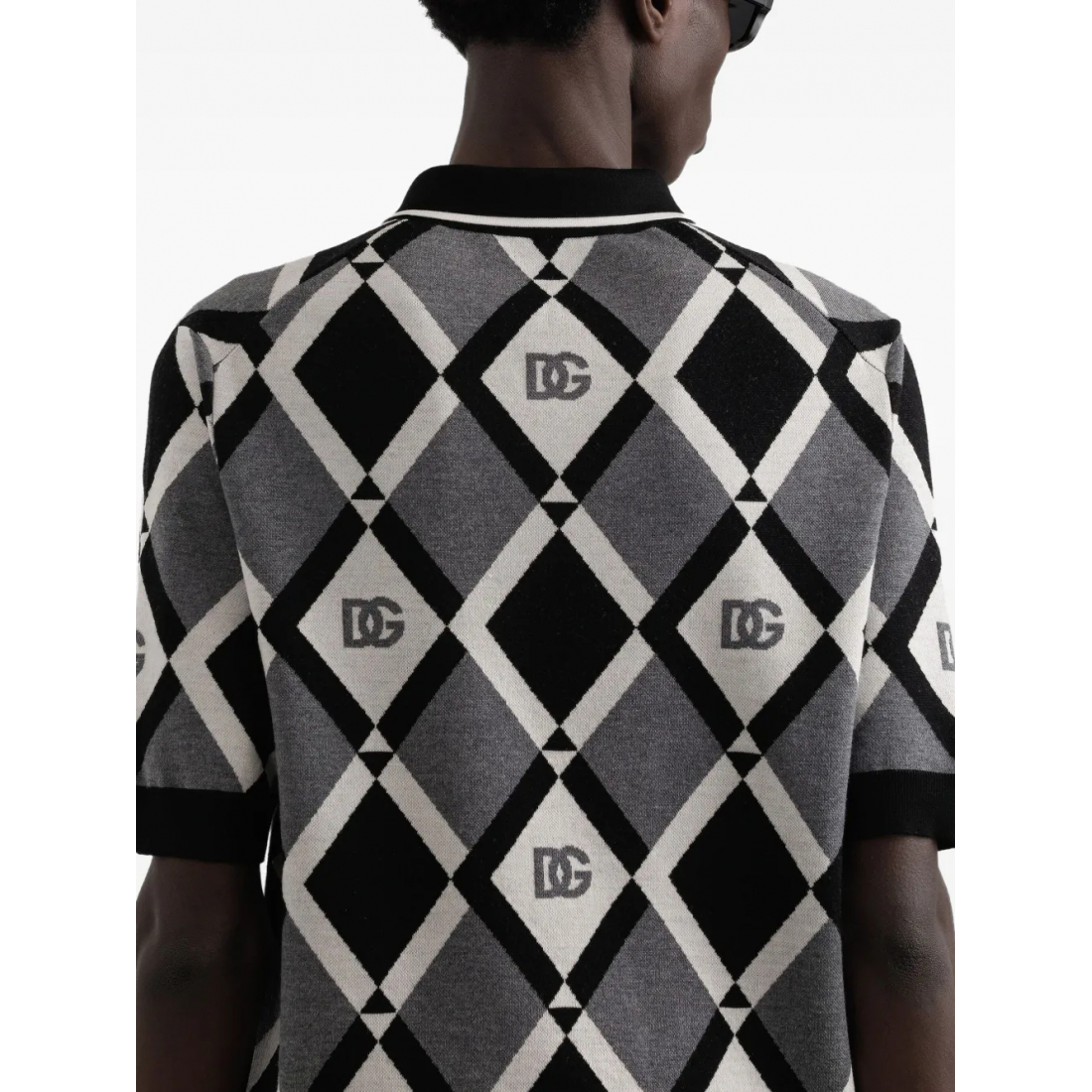 Men's 'Diamond-Pattern' Polo Shirt