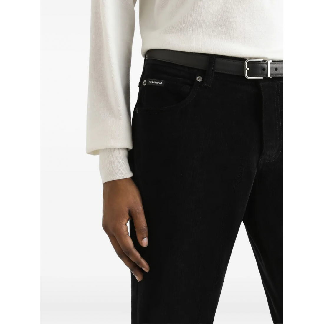 Men's 'Logo-Plaque Corduroy' Trousers