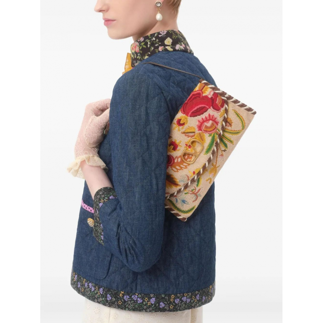 Cardigan 'Quilted Floral' pour Femmes