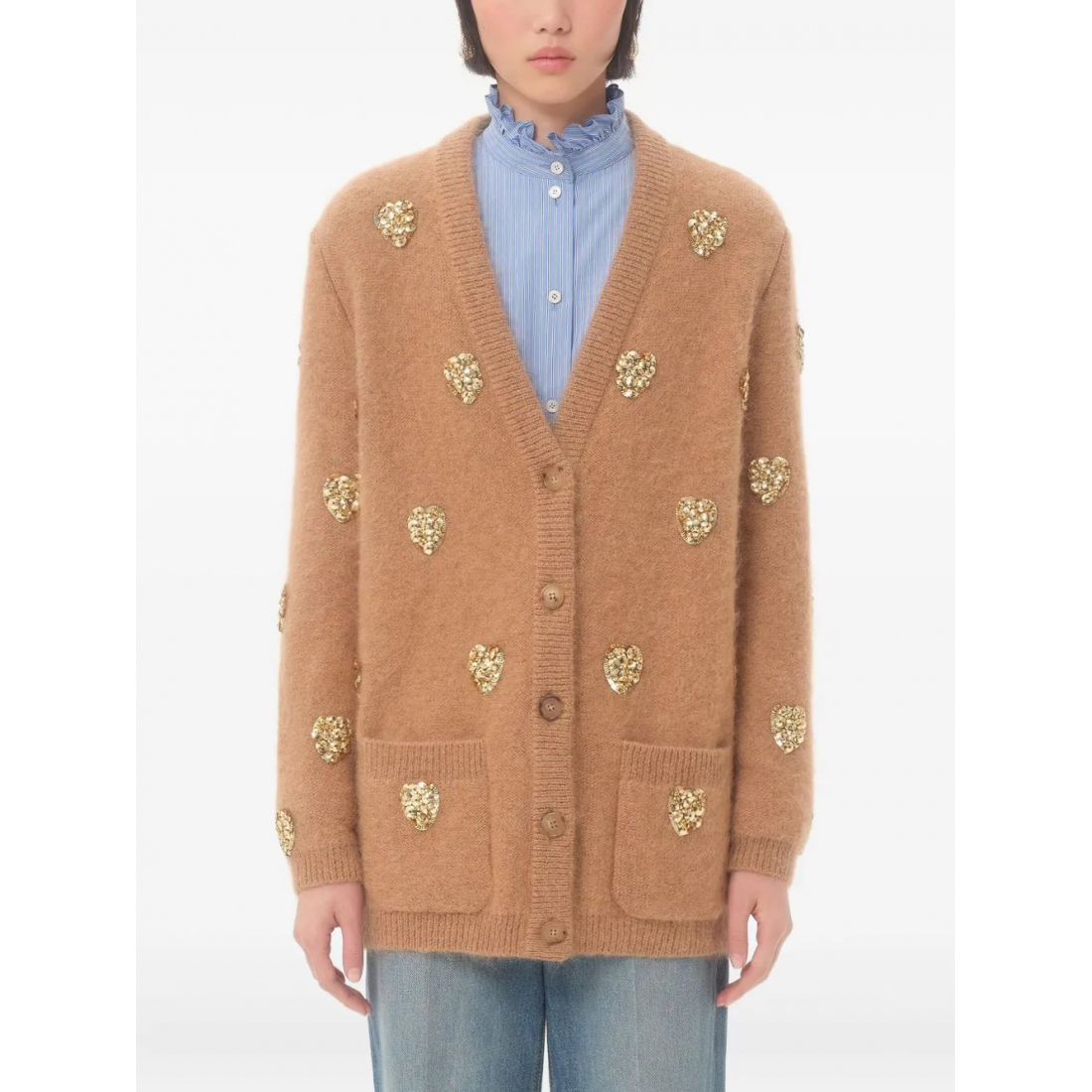 Cardigan 'Heart-Embellished' pour Femmes