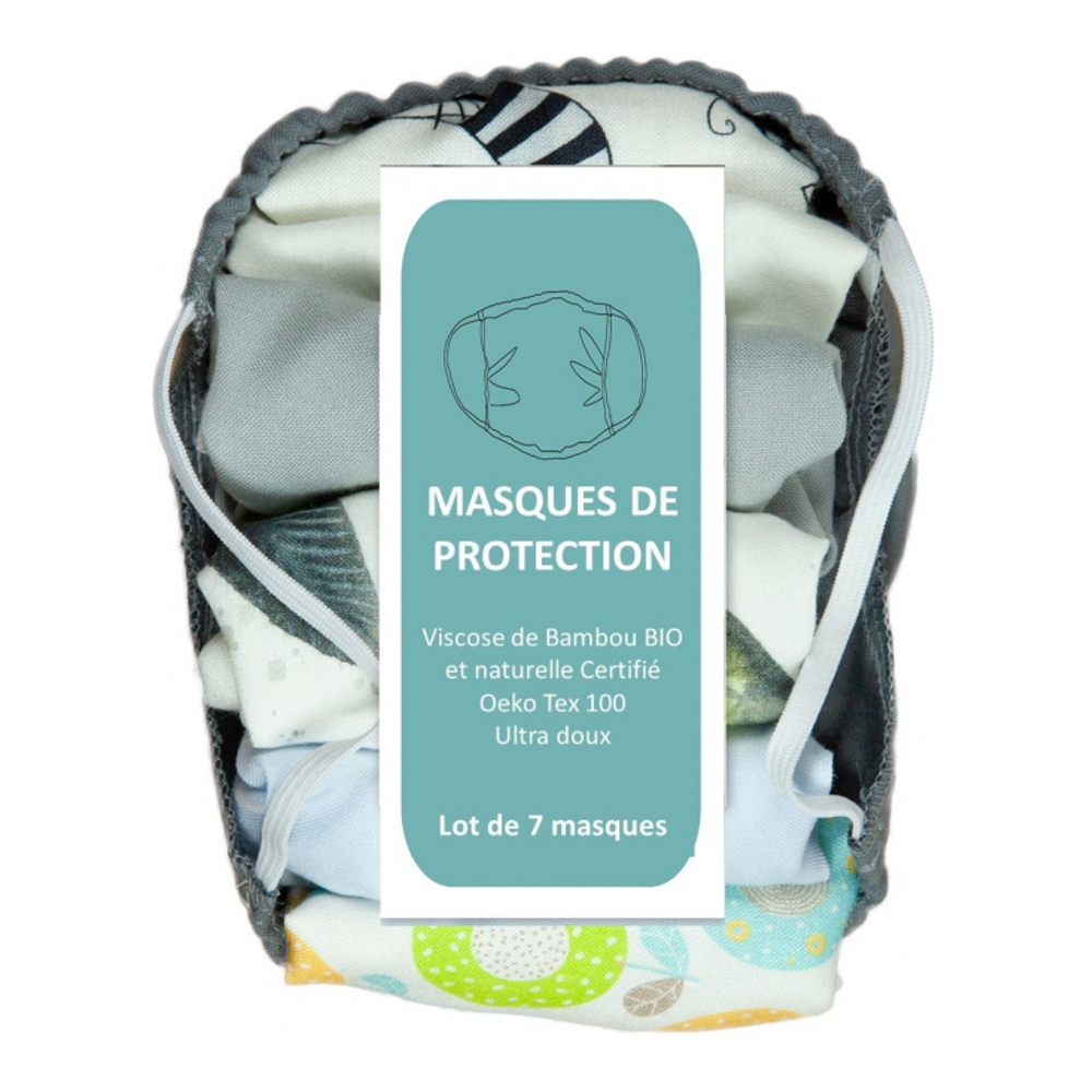 Masque de protection 'Lavable & Réutilisable' - 7 Unités