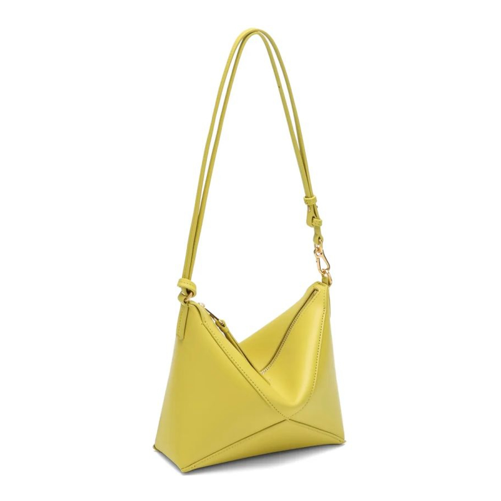 Women's 'Puzzle Fold Geometric-Zip' Shoulder Bag