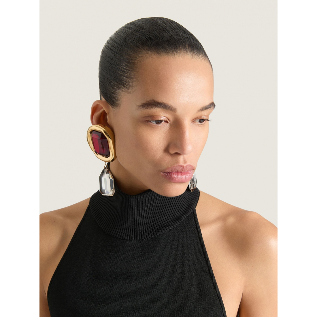 Boucles d'oreilles 'Sculptural Crystal Clip' pour Femmes