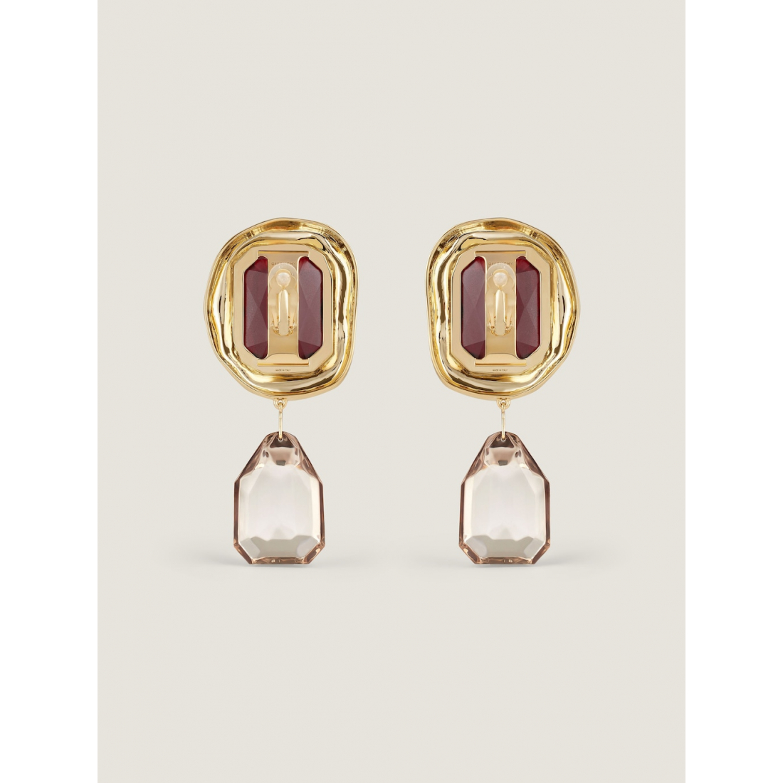 Boucles d'oreilles 'Sculptural Crystal Clip' pour Femmes