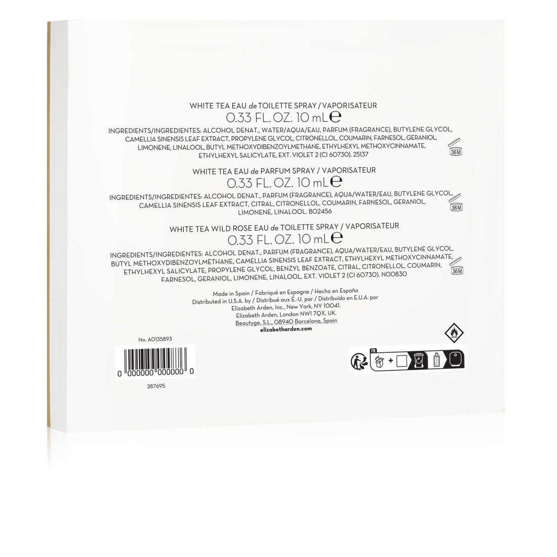 'White Tea' Perfume Set - 3 Pieces