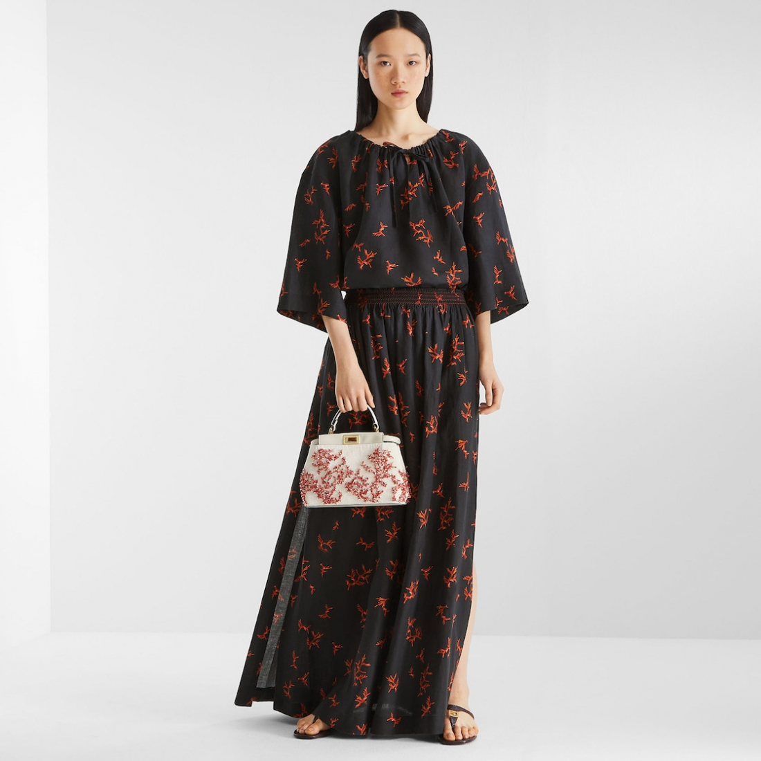 Blouse à manches 3/4 'Printed' pour Femmes