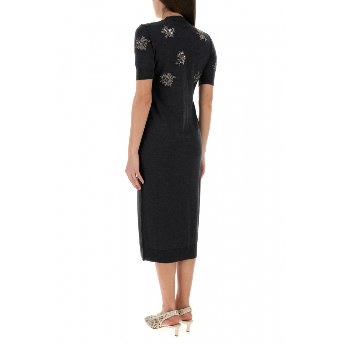 Robe Midi 'Floral-Embroidered' pour Femmes