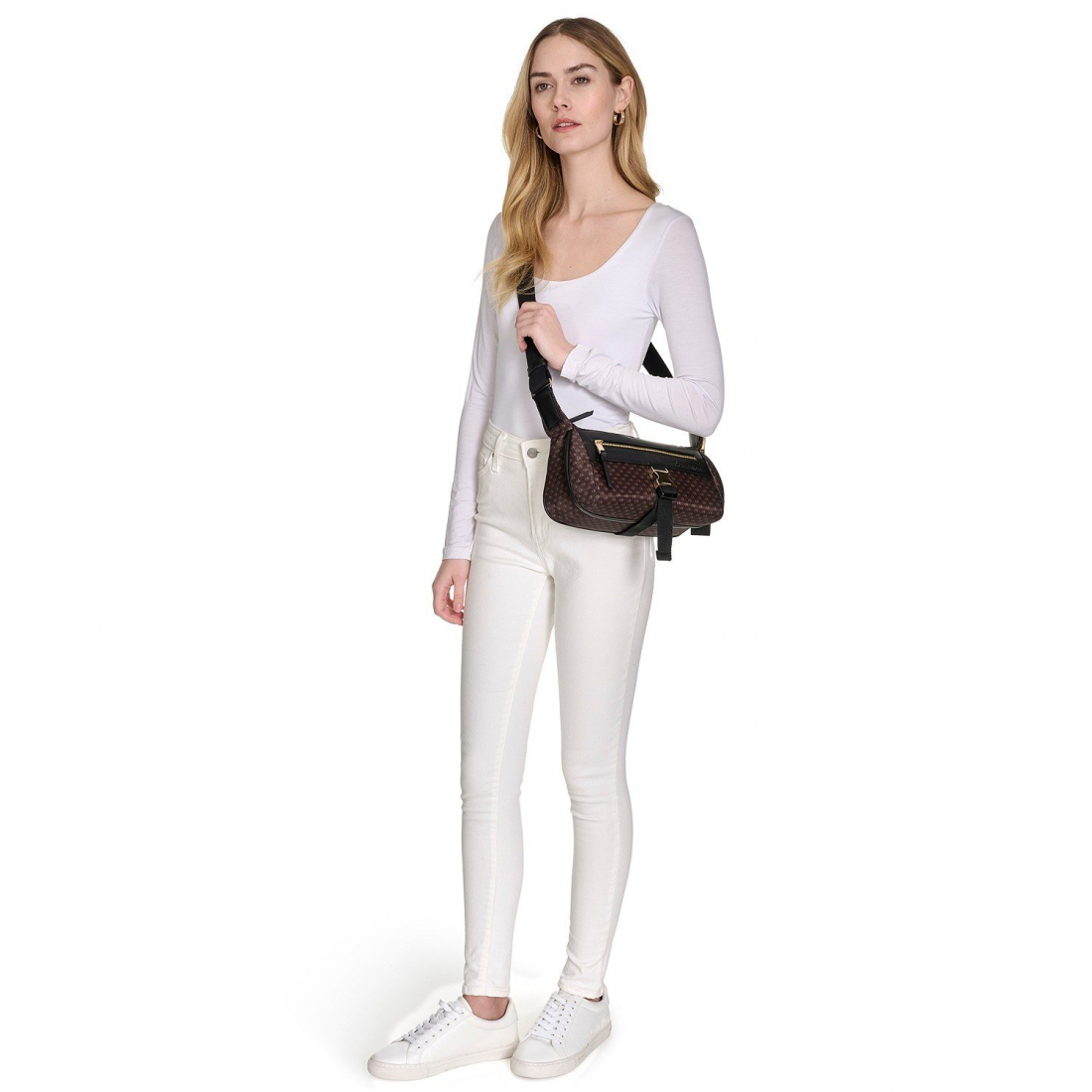Sac à bandoulière 'Elora Mini Signature Top Zipper' pour Femmes