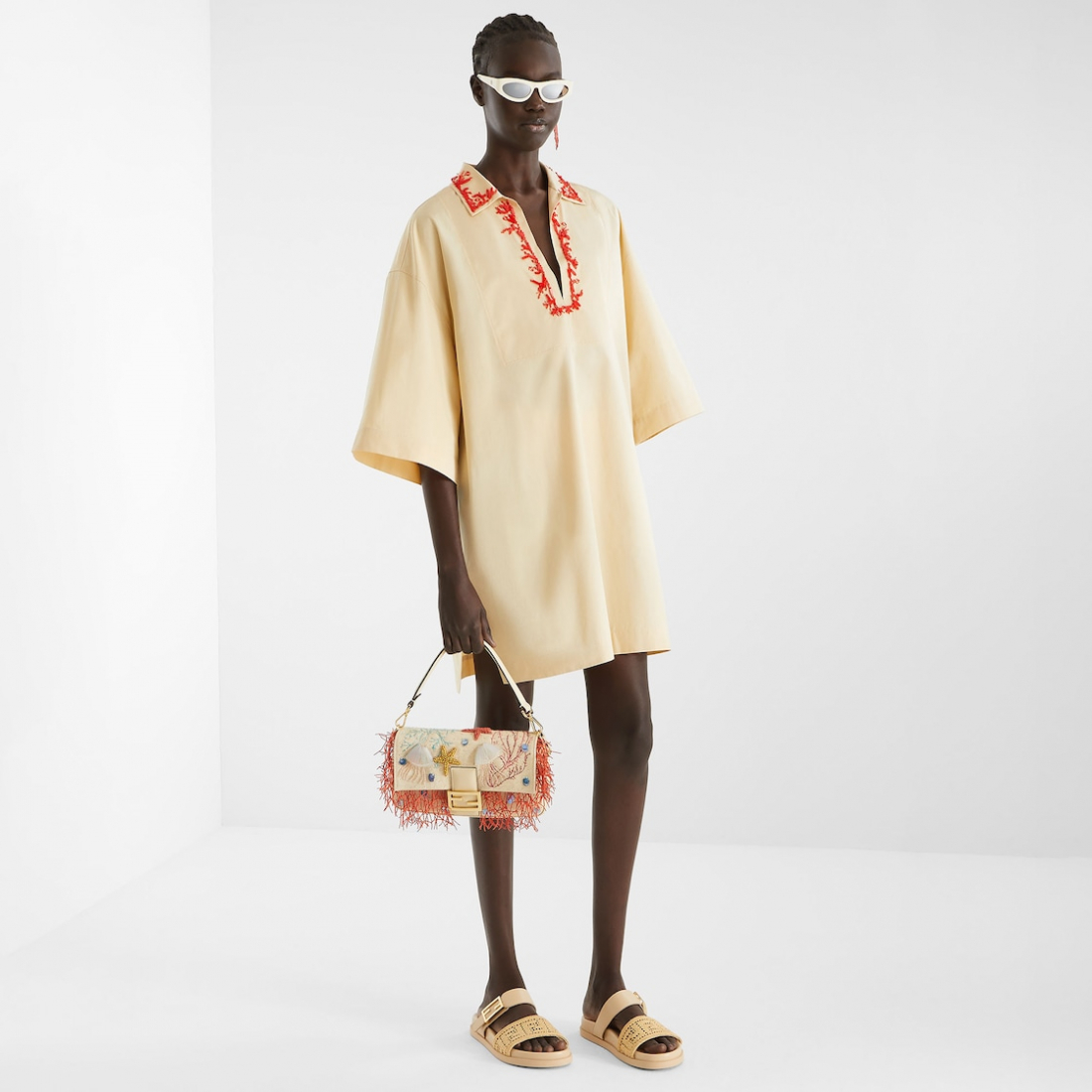 Women's 'Sea Garden' Baguette Bag