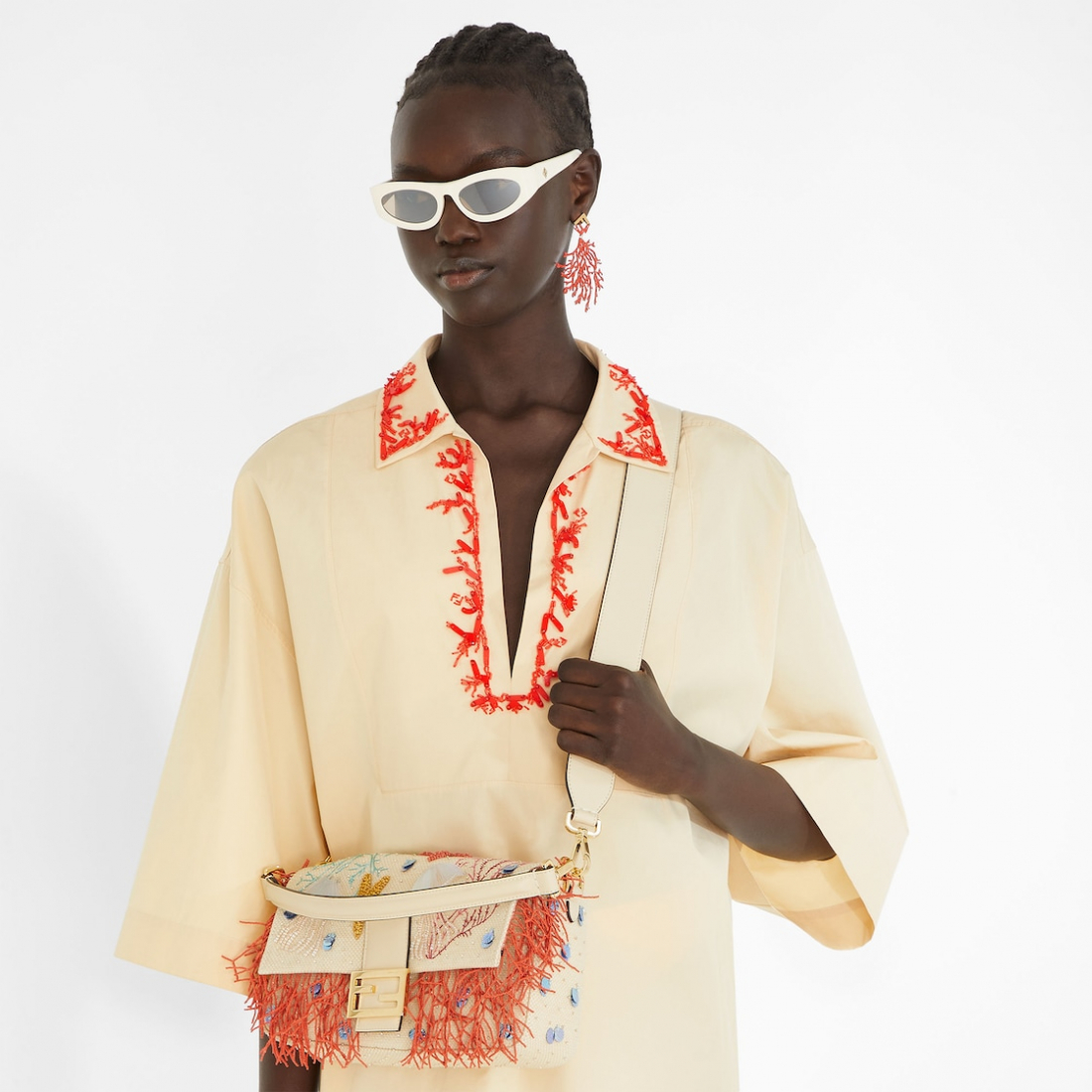 Women's 'Sea Garden' Baguette Bag