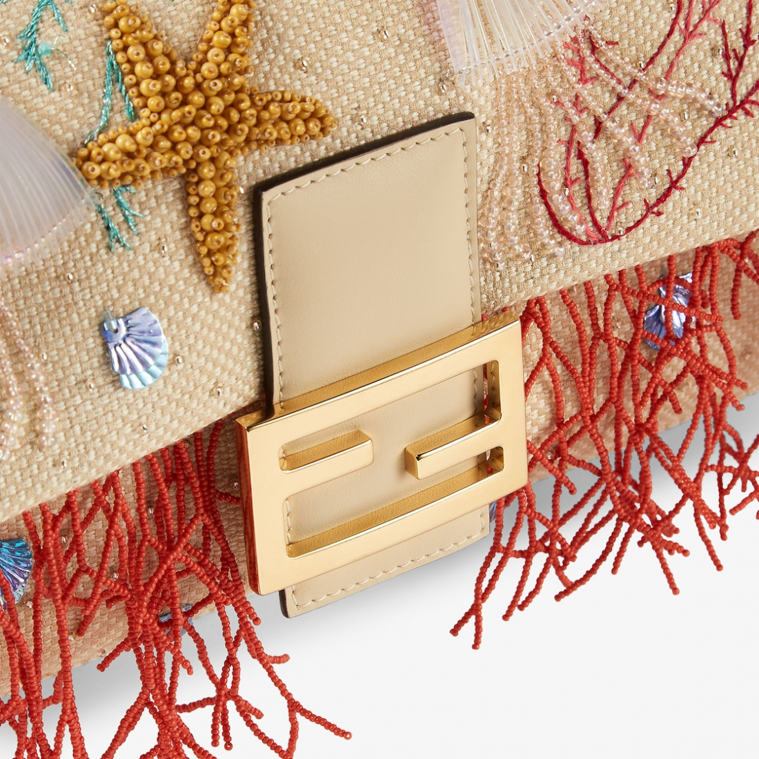 Women's 'Sea Garden' Baguette Bag