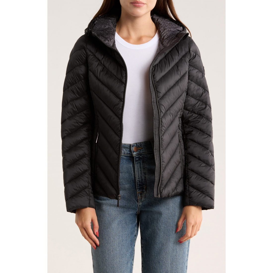 Veste matelassée 'Hooded Packable Chevron' pour Femmes