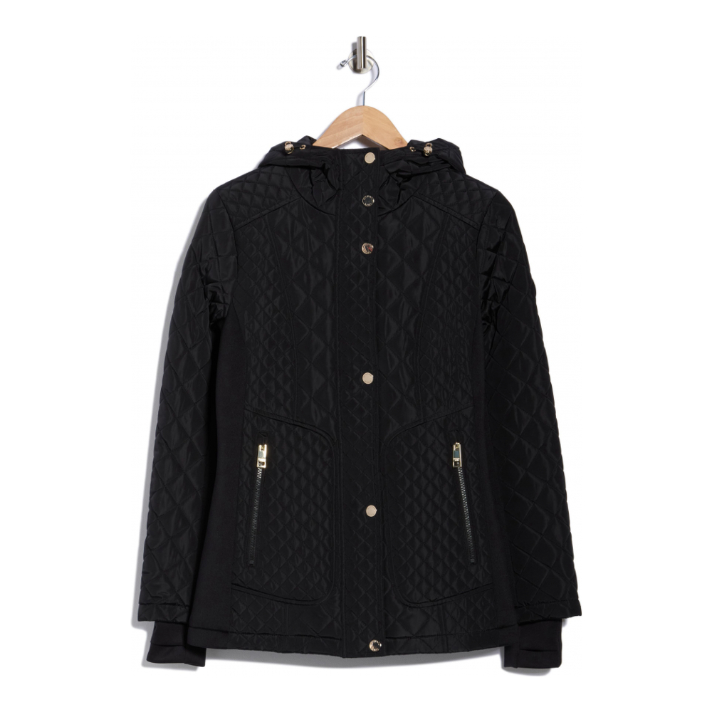 'Hooded Diamond' Gesteppte Jacke für Damen