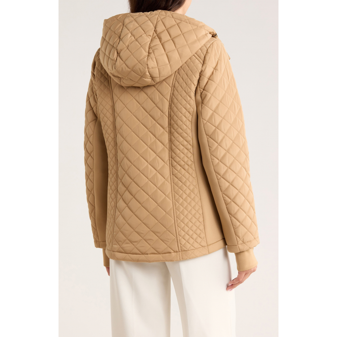 'Hooded Diamond' Gesteppte Jacke für Damen