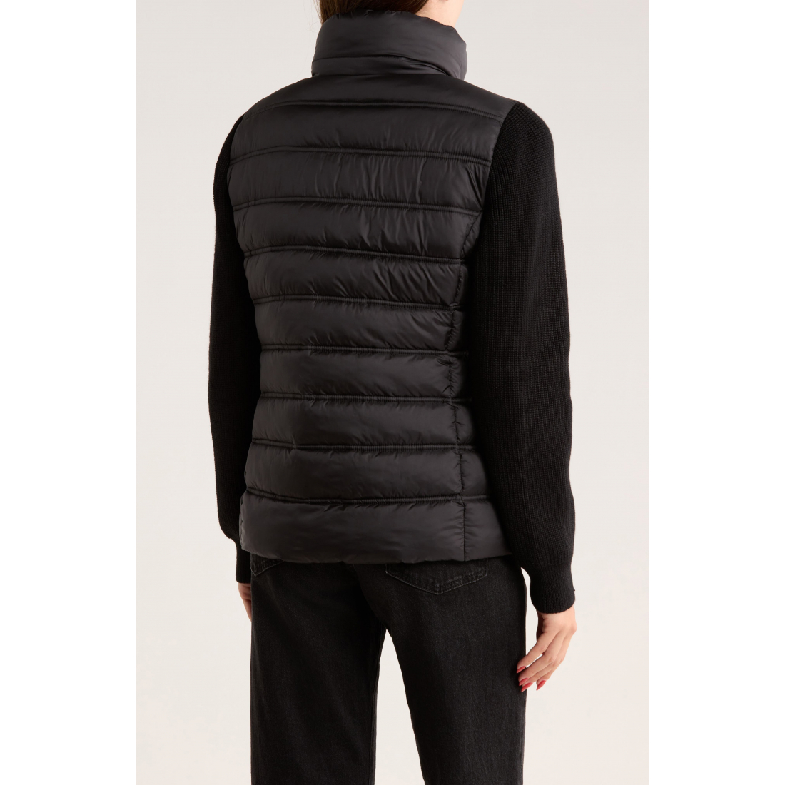 Women's 'Knit Sleeve' Puffer Jacket