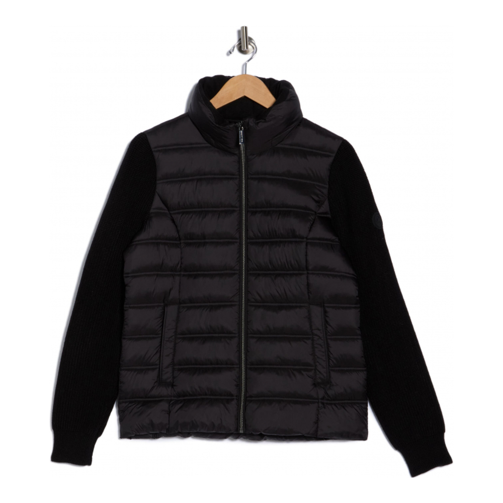 Women's 'Knit Sleeve' Puffer Jacket