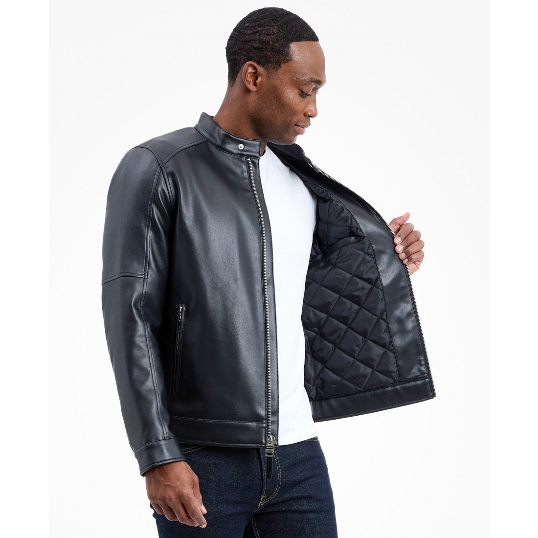 Veste en cuir 'Moto' pour Hommes