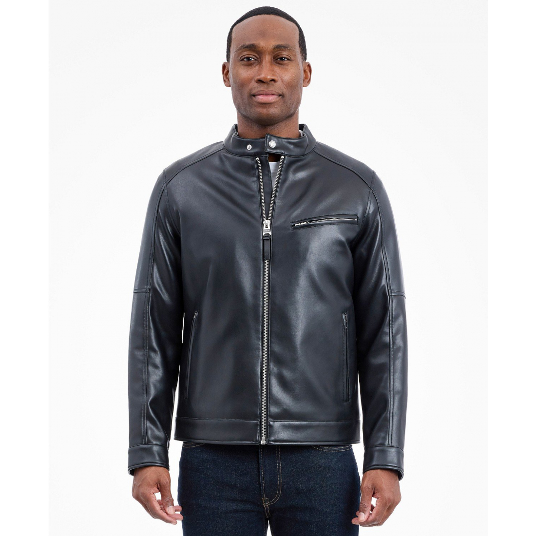 Veste en cuir 'Moto' pour Hommes