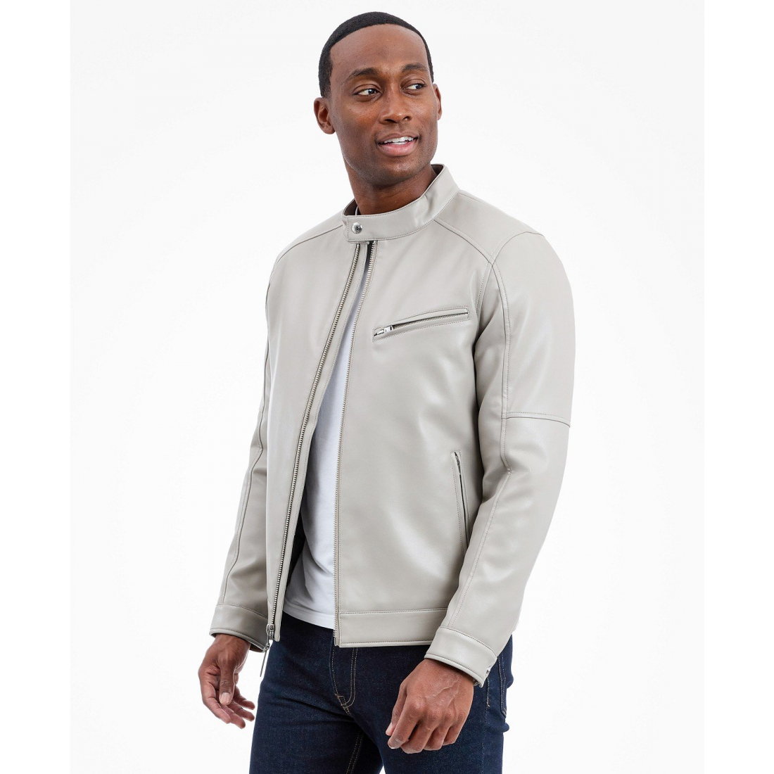 Veste en cuir 'Moto' pour Hommes